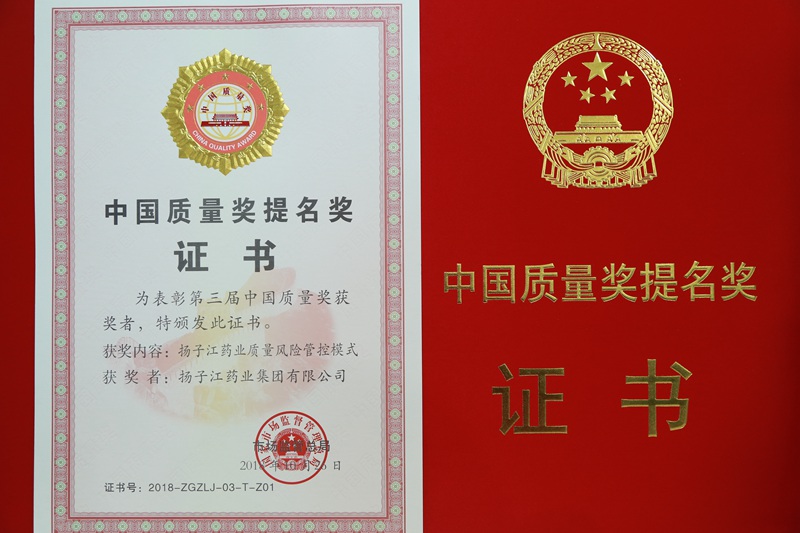 中國質量獎提名獎（2018）